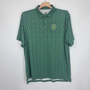 US Open 122nd The Country Club Golf Polo Shirt Mens XL Green Squirrel Print